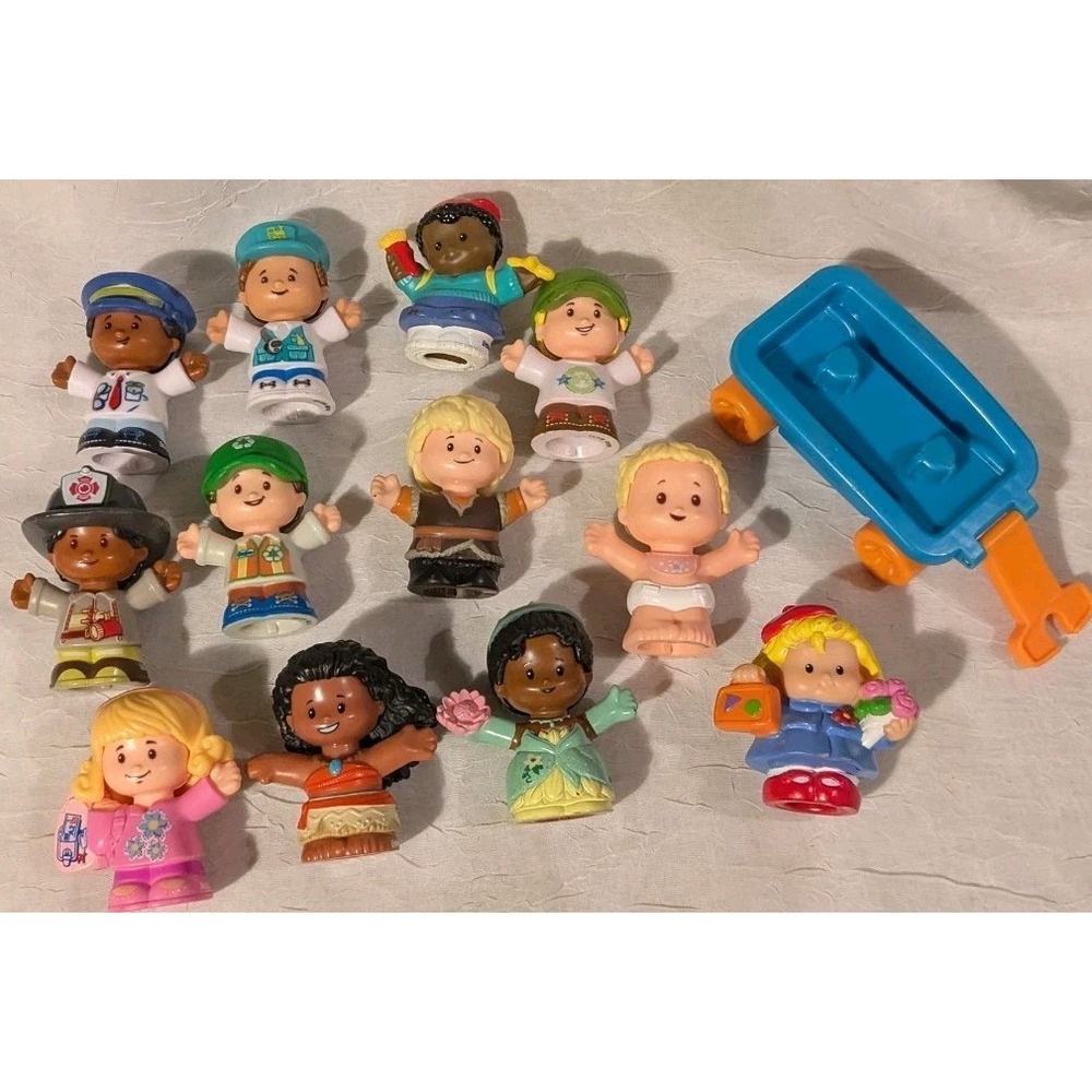 Fisher Price Little People Disney Moana Tiana Firefighter African American Lot - Picture 13 of 13